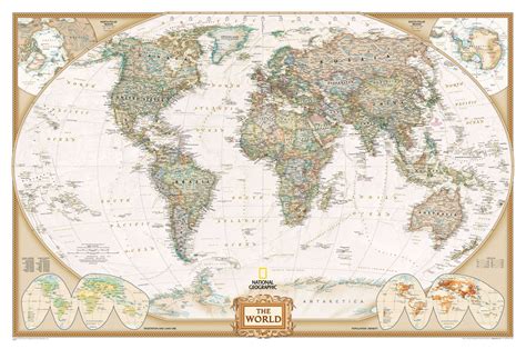 National Geographic World Executive Map