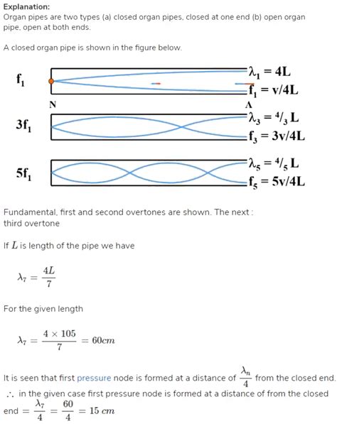 In a closed organ pipe of length 105 centimetres standing waves are ...