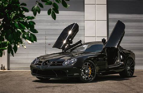 Black Mercedes-Benz SLR McLaren Roadster With Forgiato Wheels - GTspirit