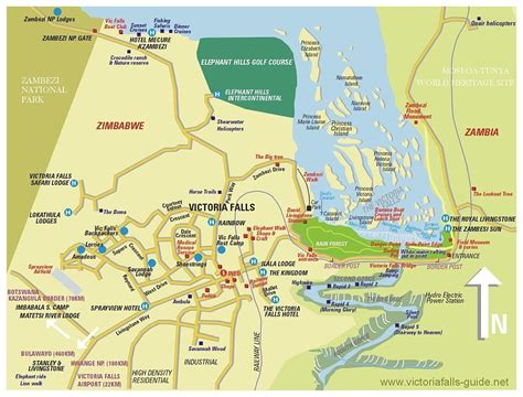 Map of Victoria-Falls Zimbabwe | Victoria falls, Map of victoria ...