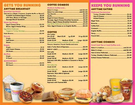 Dunkin' Donuts Menu, Menu for Dunkin' Donuts, Midtown, Memphis ...