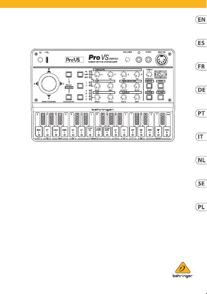 Manuale Behringer PRO-VS MINI (Italiano - 55 pagine)