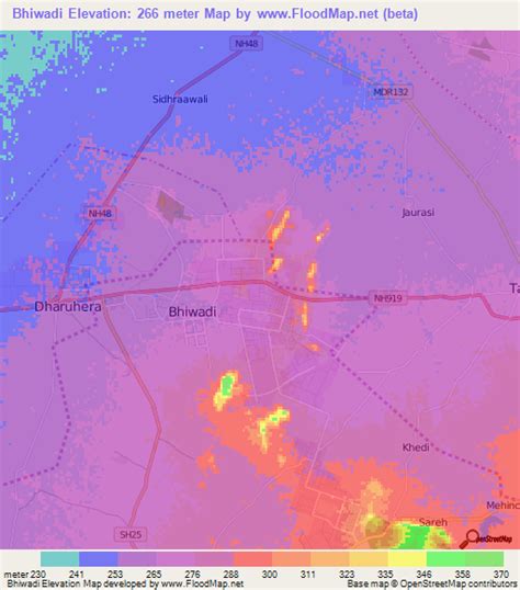 Elevation of Bhiwadi,India Elevation Map, Topography, Contour