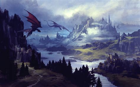 Majestic Dragons: A Stunning 4K Ultra HD Fantasy Wallpaper by Philipp A ...