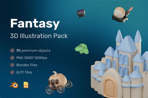 Premium Fantasy 3D Illustration pack from Sports & Games 3D Illustrations