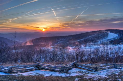 Wintergreen Ski Resort at Sunrise | Ski resort, Sunrise, Landscape ...