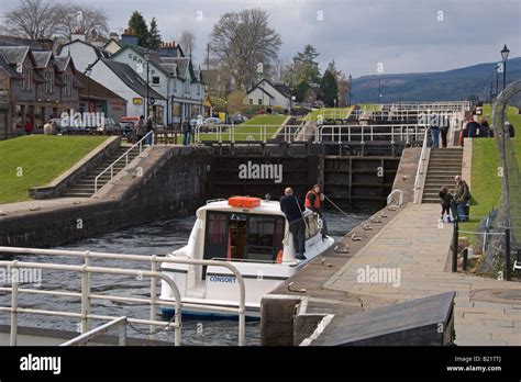 Caledonian Canal Locks at Fort Augustus Loch Ness Inverness Highland ...