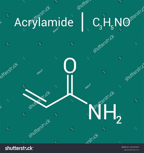 Chemical Structure Acrylamide Acrylic Amide C3h5no Stock Vector ...