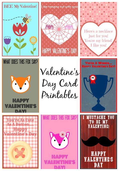 Printable Valentines Day Cards For Kids