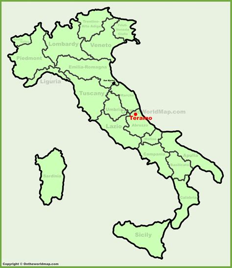 Teramo location on the Italy map