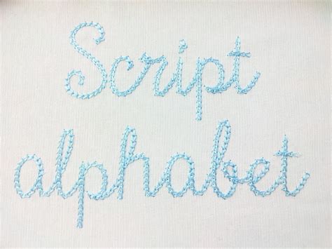 Quick light stitch Chain FONT machine embroidery designs in assorted ...