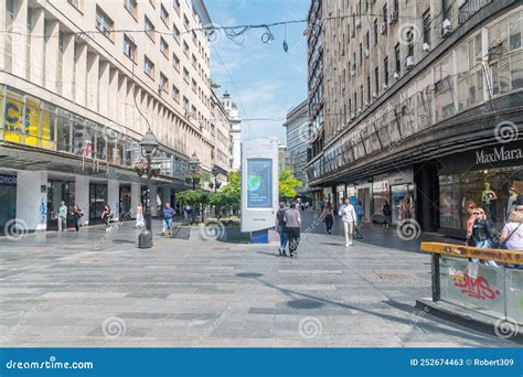 Knez Mihailova Street. Main Pedestrian and Shopping Street in Capital ...