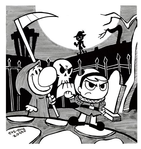 INKTOBER 20 - Billy & Mandy’s Jacked-Up Halloween... - evs-eme