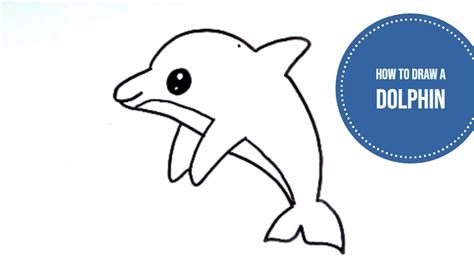 How to Draw an easy Dolphin | Step by Step Tutorial | For Kids and ...