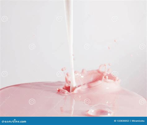 Splash of Fruit Milk Cocktail. Fruit Drink Stock Photo - Image of food ...