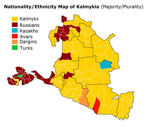 Nationality/Ethnicity Map of Kalmykia : r/MapPorn