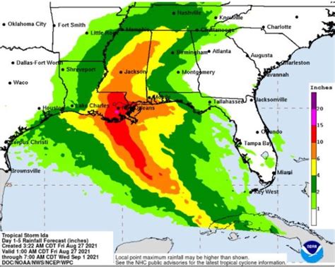 Ida landfall map: See where and when the storm is projected to hit