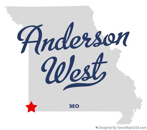 Map of Anderson West, MO, Missouri