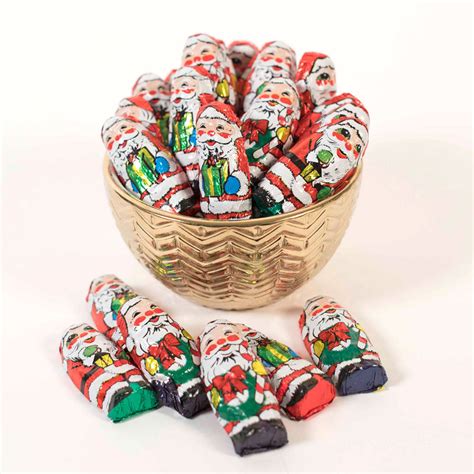 Foil Wrapped Milk Chocolate Santas - 8 oz. Bag, : Vande Walle's Candies