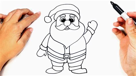 Comment dessiner le Père Noël | Tutoriel de dessin facile du Père Noël