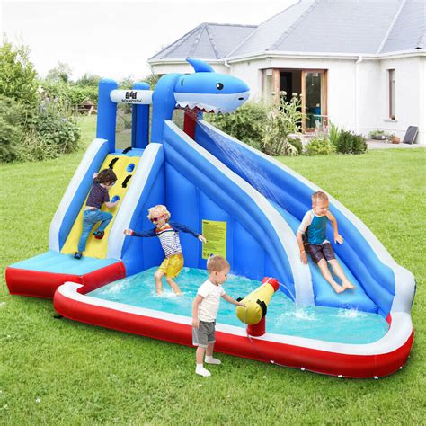 Giant Spacious Kids Inflatable Blow Up Water Slide Pool– Zincera