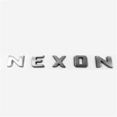 Tata Nexon Logo Chrome 3D Letter Emblem Full Set in High Quality ABS ...