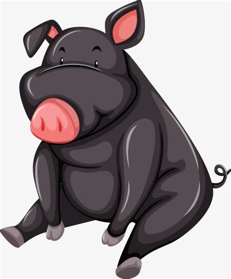 Vector Cartoon Pig | Pig cartoon, Pig illustration, Cartoon clip art