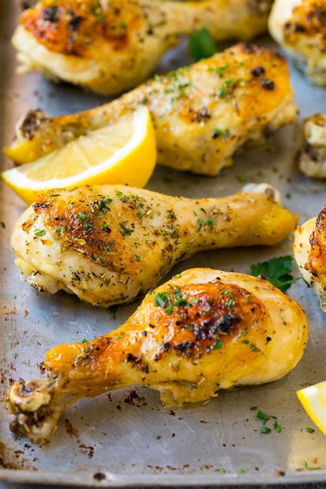 Baked Chicken Drumsticks with Garlic and Herbs - Dinner at the Zoo