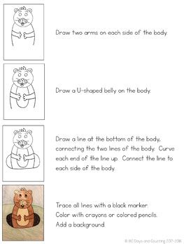 Groundhog Day Directed Drawing (with Writing Prompts) by 180 Days and ...