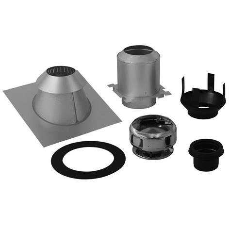 SuperVent 6-Piece Chimney Pipe Accessory Kit for Ceiling Support at ...