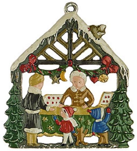 Christmas Market Wooden German Christmas Ornament - GermanSteins.com