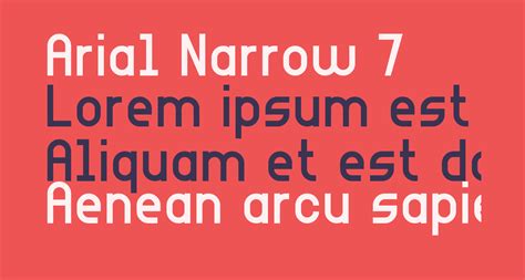 Arial Narrow 7 free Font - What Font Is