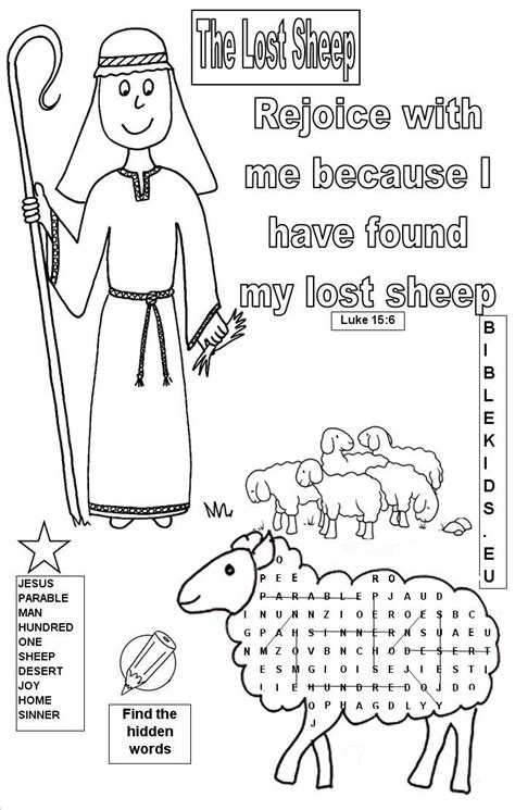 Parable Of The Lost Sheep Activities For Kids