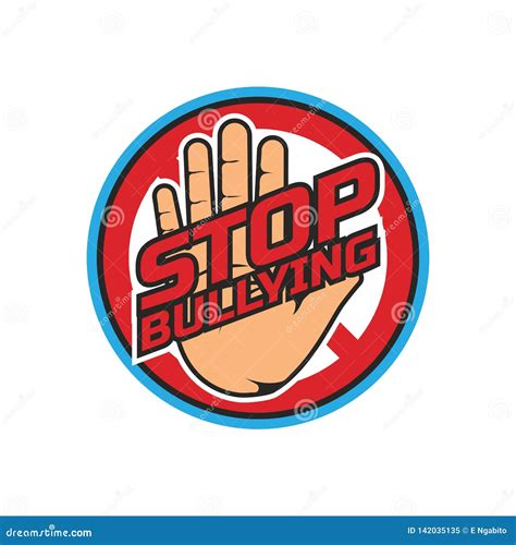 Stop Bullying, No Bullying Logo, Vector Illustration Stock Vector ...