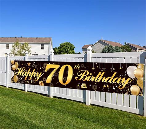 Amazon.com: happy 70th birthday banner