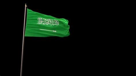 Saudi Arabia Flag 4k Alpha Stock Footage Video (100% Royalty-free ...