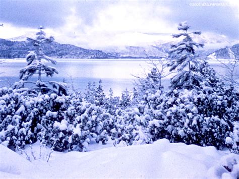 Snow Lake Wallpaper Free HD Backgrounds Images Pictures