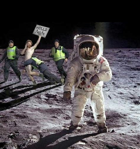 Funny Astronauts Moon