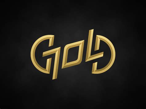 "Gold" ambigram logo | Gold logo design, Metal logo design, Logo design ...