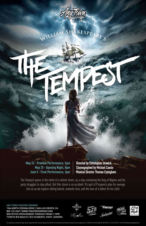 The Tempest Poster | Theatre Artwork & Promotional Material by Subplot ...