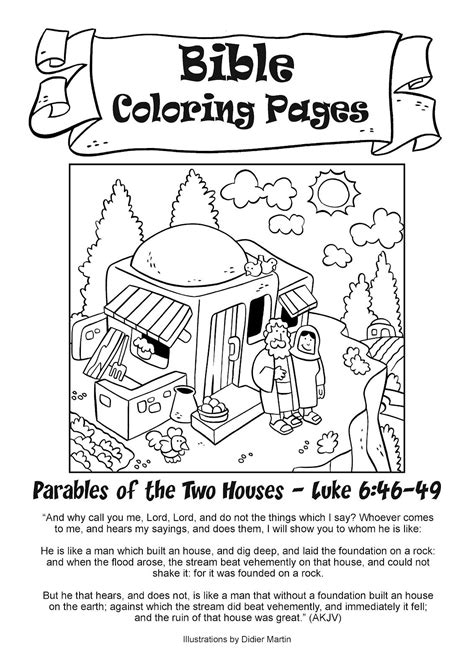 Wise Man Built His House Upon The Rock Coloring Page - Richard McNary's ...