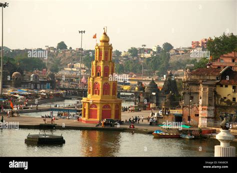 Panchvati, a ghat at Godavari river bank, Nashik, Maharashtra, India ...