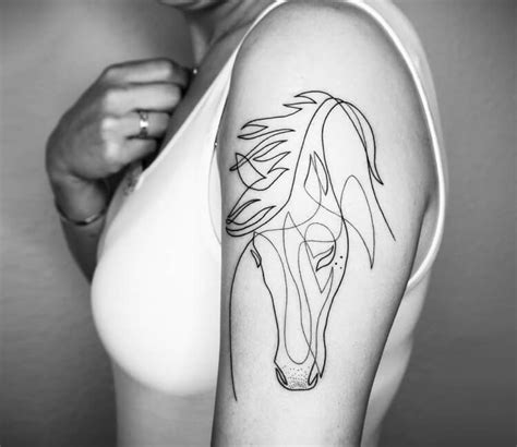 Horse Outline Tattoo