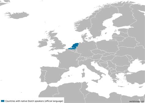 Dutch speaking countries - World in maps