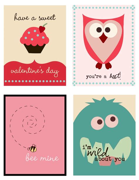 Quirky Fun Valentine's Printable | Valentine's Day Free Printable Cards ...