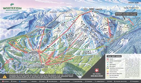 Whitefish Mountain Resort Trail Map • Piste Map • Panoramic Mountain Map