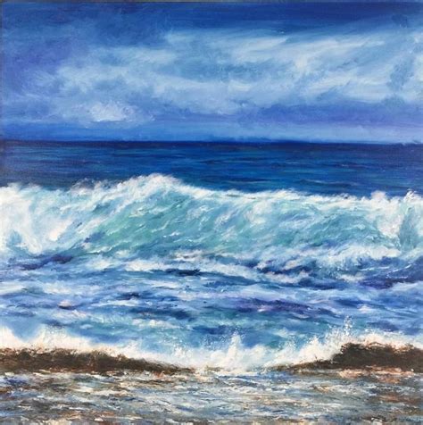 Crashing Waves Painting | Seascape paintings, Wave painting, Art ...