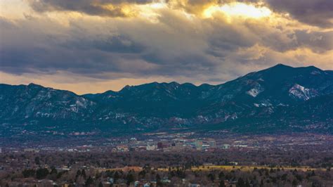 colorado springs usa downtown skyline mountains Stock Footage Video ...