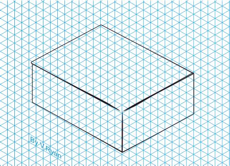 STAGES -PROMOTIONAL PACKAGING IN ISOMETRIC PROJECTION SKETCH BY HAND