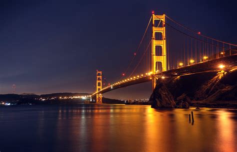 Golden Gate Bridge Night Wallpapers - Top Free Golden Gate Bridge Night ...